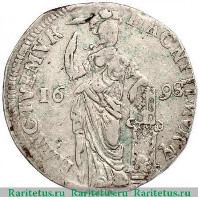 Реверс монеты 1 гульден (gulden) 1698 года   Республика Соединённых провинций Нидерландов