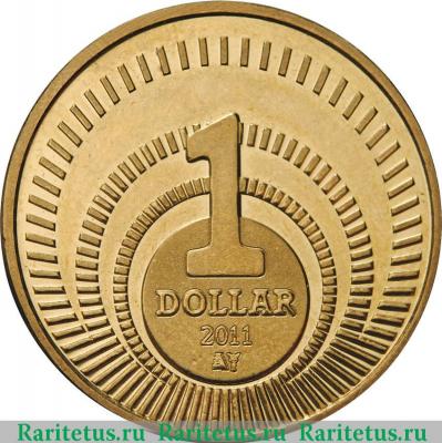 Реверс монеты 1 доллар (dollar) 2011 года   Бонайре, Синт-Эстатиус и Саба
