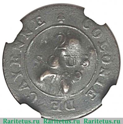 Реверс монеты 2 1/4 пенса (pence) 1801 года   Сент-Китс