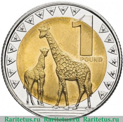 Реверс монеты 1 фунт (pound) 2015 года   Южный Судан