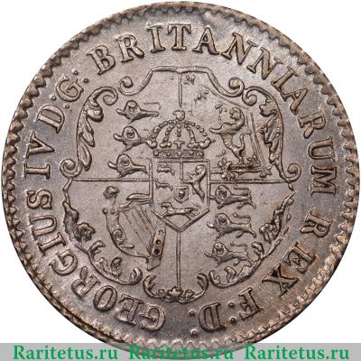 1/16 доллара (dollar) 1822 года   Британская Вест-Индия