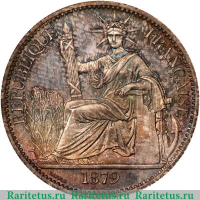 50 сантимов (centimes) 1879 года   Французская Кохинхина