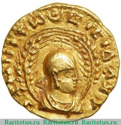 Реверс монеты золотой юнит (gold unit) 270 года   Аксумское царство