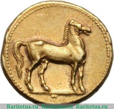 Реверс монеты статер (stater) 310-270 до н. э. годов   Карфаген