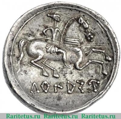 Реверс монеты денарий (denarius) 120-20 до н. э. годов   Древняя Испания
