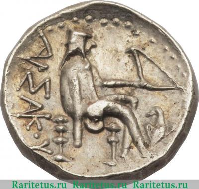 Реверс монеты драхма (drachm) 211-191 до н. э. годов   Парфянское царство