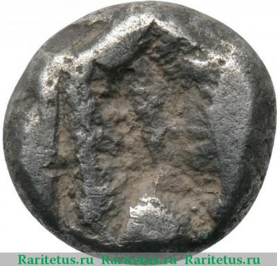 Реверс монеты сикль (сиглос, siglos) 375-330 до н. э. годов   Держава Ахеменидов