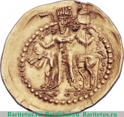 Реверс монеты динар (dinar) 285-300 годов   Индо-Сасаниды
