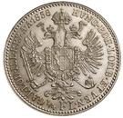 Реверс монеты ¼ флорина 1857-1859 годов   Австрия