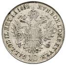 Реверс монеты 10 крейцеров 1832-1835 годов   Австрия