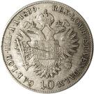 Реверс монеты 10 крейцеров 1837-1848 годов   Австрия