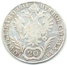 Реверс монеты 20 крейцеров 1811-1816 годов   Австрия