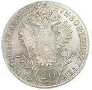 Реверс монеты 20 крейцеров 1817-1824 годов   Австрия