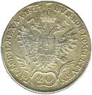 Реверс монеты 20 крейцеров 1825-1828 годов   Австрия