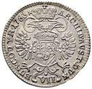 Реверс монеты 7 крейцеров 1752-1763 годов   Австрия