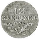 Реверс монеты 12 крейцеров 1795 года   Австрия