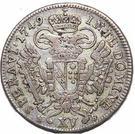 Реверс монеты 15 крейцеров 1747-1750 годов   Австрия