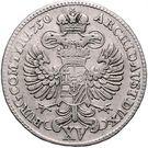 Реверс монеты 15 крейцеров 1748-1750 годов   Австрия