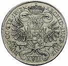 Реверс монеты 17 крейцеров 1750-1765 годов   Австрия