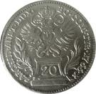 Реверс монеты 20 крейцеров 1754-1765 годов   Австрия