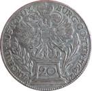 Реверс монеты 20 крейцеров 1754-1766 годов   Австрия