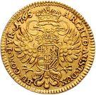 Реверс монеты 1 дукат 1750-1765 годов   Австрия