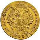 Реверс монеты 1 дукат 1781-1786 годов   Австрия