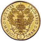 Реверс монеты 2 дуката 1783-1787 годов   Австрия