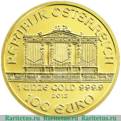 Реверс монеты 100 евро 2002-2019 годов   Австрия