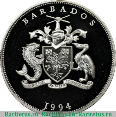 5 долларов 1994 года   Барбадос