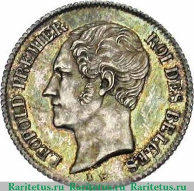 ¼ франка 1849-1850 годов   Бельгия