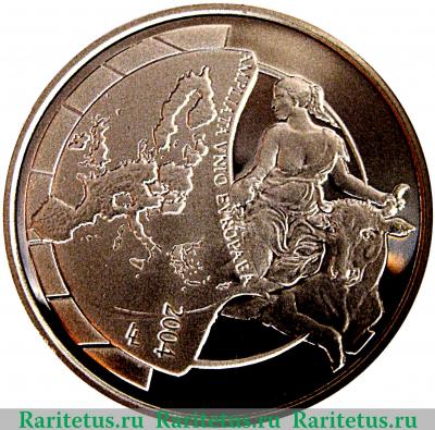 Реверс монеты 10 евро 2004 года   Бельгия