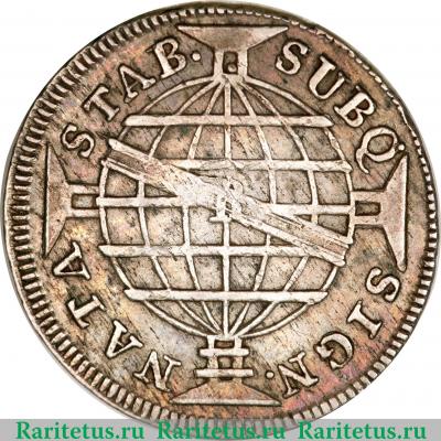 Реверс монеты 80 рейсов 1810-1816 годов   Бразилия