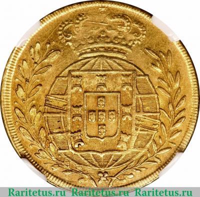Реверс монеты 6400 рейсов 1818-1822 годов   Бразилия