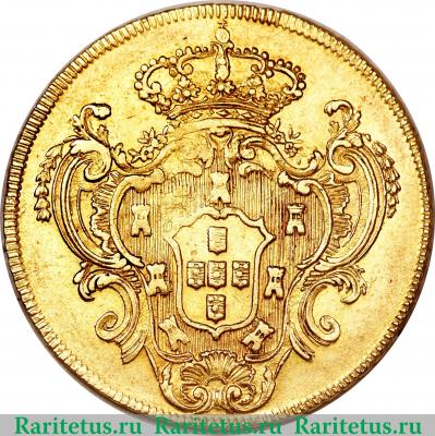 Реверс монеты 6400 рейсов 1777-1786 годов   Бразилия