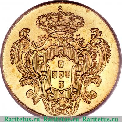 Реверс монеты 6400 рейсов 1789-1805 годов   Бразилия