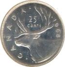 Реверс монеты 25 центов 1968 года   Канада