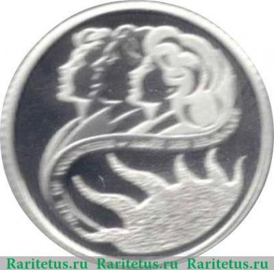 Реверс монеты 10 центов 2001 года   Канада