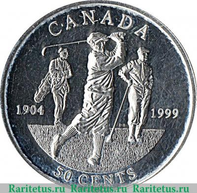 Реверс монеты 50 центов 1999 года   Канада