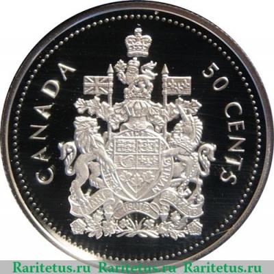 Реверс монеты 50 центов 2002 года   Канада