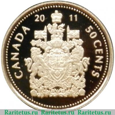 Реверс монеты 50 центов 2004-2011 годов   Канада