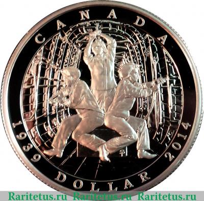 Реверс монеты 1 доллар 2014 года   Канада