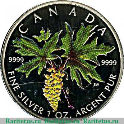 Реверс монеты 5 долларов 2005 года   Канада