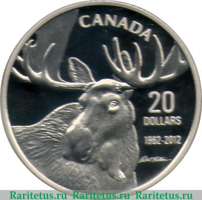 Реверс монеты 20 долларов 2012 года   Канада