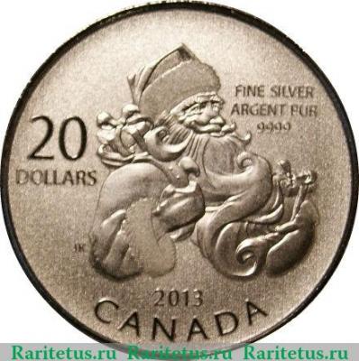 Реверс монеты 20 долларов 2013 года   Канада