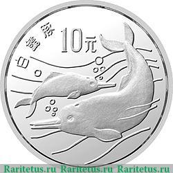 Реверс монеты 10 юань 1988 года   Китай