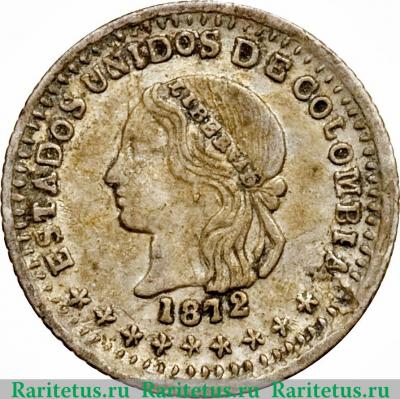 ½ десимо 1870-1875 годов   Колумбия