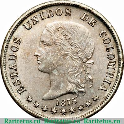 50 сентаво 1874-1885 годов   Колумбия