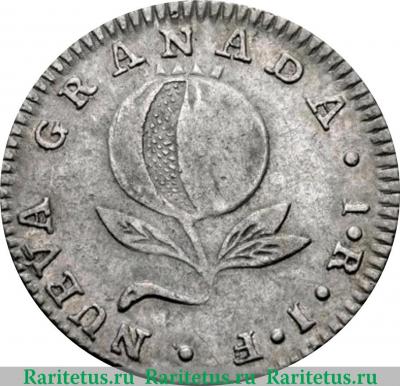Реверс монеты 1 реал 1819 года   Колумбия