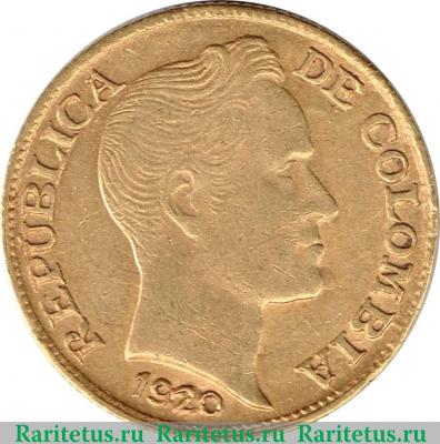 2½ песо 1919-1920 годов   Колумбия